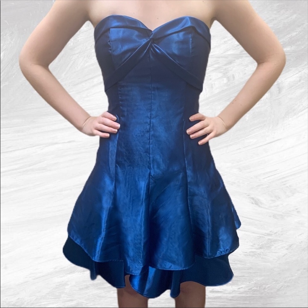 Jessica McClintock for Gunne Sax Blue Dress